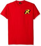 Trevco Men's Batman and Robin Robin Logo T-Shirt, Robin Red, XL