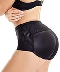 NINGMI Women Butt Lifter Padded Pants Hip Enhancer Lift Pads Underwear Shorts Shapewear Tummy Control Knickers Body Shaper Black