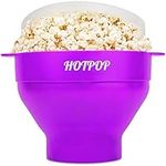 The Original Hotpop Microwave Popcorn Popper, Silicone Popcorn Maker, Collapsible Bowl Bpa Free and Dishwasher Safe - (Purple)