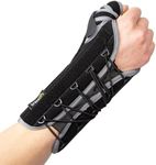 BraceUP Quick Wrap Wrist and Thumb Brace - Wrist Brace with Thumb Support for Thumb Spica Splint, Left and Right-hand wrist brace, Dequervains Tendonitis Wrist Brace with Thumb Stabilizer (Right Hand)