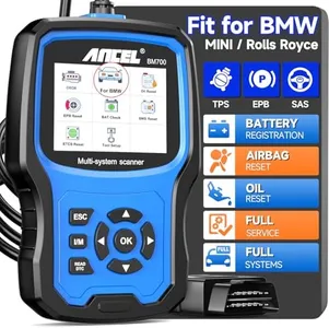 ANCEL BM700 Fit for BMW OBD2 Scanner - Full System Diagnostic Scan Tool with All Reset Services, Battery Registration Tool for BMW Mini Cooper Code Reader, Enhanced CBS Reset/Correct, EGS, CAS Reset