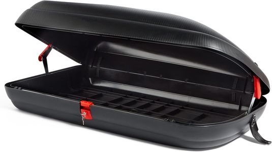 VonHaus 320L Car Roof Box – Hard Shell, Weather Resistant, Carbon Fibre Finish