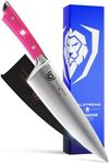 Dalstrong Chef Knife - 8 inch - Gladiator Series - Fuchsia ABS Handle - Forged High Carbon German Steel - Razor Sharp Kitchen Knife - Full Tang Chef's Knife - Sheath Included - NSF Certified