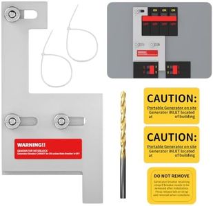 Joinfworld Generator Interlock Kit Compatible with GE General Electeric 200 Amp or 150 Amp Breaker Panels, 2-1/4 Inch Spacing Between Main and Generator Breaker