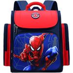 Fancyku® School Backpack for Boy Kids Spider Man Waterpoof Large Capacity School Bag, Travel, Camping, Burden-relief Backpack for Kids Gift (6-12 Years Old), Red