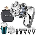 Head Shavers for Men, KENSEN 7D Electric Razor Bald Men with Replacement Blade Rechargeable Rotary Shaver LED Display Grooming Kit and Wet/Dry Detachable Waterproof Head Shaver