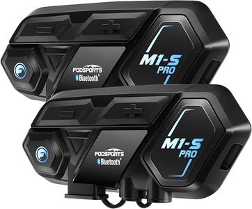Fodsports Motorbike Intercom, M1-S PRO Helmet Intercom 2000m 8 Riders Group Motorcycle Communication System Universal Wireless Headset Interphone (Waterproof/Handsfree/Stereo Music/GPS/2 Pack)