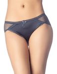 iB-iP Women's Sheer Lace See Through Thin Mesh Transparent Low Rise Brief Panties, Size: 10, Teal