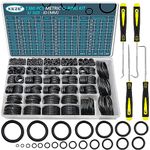 Keze 32 Size 1380 Pcs Metric Rubber O Rings Assortment Kit with 4 Pieces Orings Remover Tools Set for Assorted Faucet Plumbing Automotive Repair Air or Gas Sealing ID 3mm-50mm