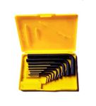 Gloerzz Steel L N Key Hex AllenKey Wrench Set Of 9 With PVC Box (1.5 to 10mm) Black