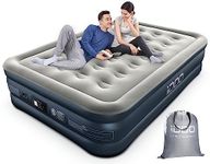 iDOO Air Mattress, Inflatable Airbed with Built in Pump, Comfortable Top Surface Blow Up Bed for Home, Camping & Travel, Matelas Gonflable 76x54x18in,650lb MAX(Full)