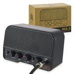 Traveler Guitar Black 5–Watt Small Guitar Amp | Rechargeable Battery Powered Guitar Amp with Bluetooth/Aux | Portable Guitar Amp for Travel Electric Guitar, Travel Bass, Travel Acoustic Guitar & More