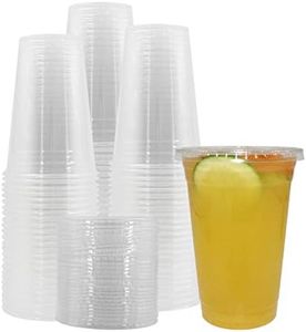 Belinlen 50 Sets 20 oz Clear Plastic Cups with Lids Reusable Cups Perfect for Cold Drinks, Iced Coffee, Tea, Smoothie etc.