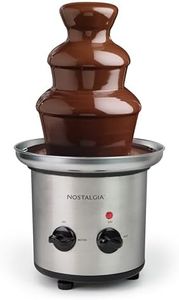 Nostalgia 3 Tier Electric Chocolate Fondue Fountain, Machine for Parties, Melts Cheese, Queso, Candy, and Liqueur Dip Strawberries, Apple Wedges, Vegetables, and More, 170 W, Stainless Steel