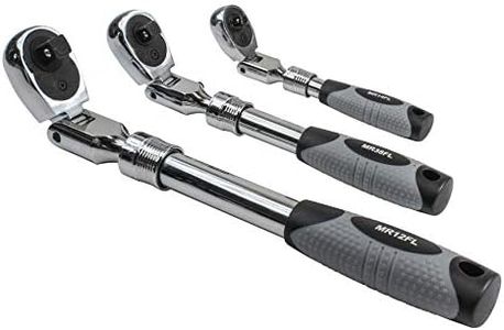 EZRED MR482FL 3-Piece Extendable Ratchet Set,Silver