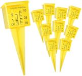 MUMTOP 10 Pack Rain Gauge, 1.5" Sprinkler Gauge with Wide Mouth, Outdoor Water Measuring Gauge for Lawn, Garden, Yard