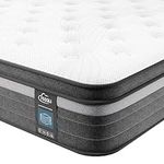 TeQsli Twin Mattress 10 Inch, Gel Memory Foam and Pocket Spring Hybrid Mattress in a Box, Medium Firm Feel Single Mattress for Pressure Relief, CertiPUR-US Certified, 10-Year Support