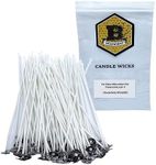 Beesworks 100 Piece Cotton Candle Wick 6" Pre-Waxed for Candle Making, Candle DIY