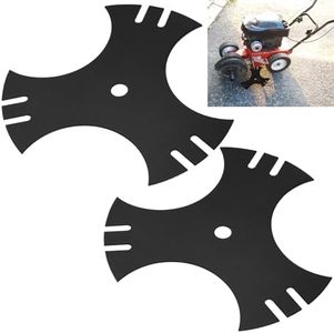 LIZEWEI 2 Pcs Universal 9" x 9" Edger Blade (1/2" Center Hole), 3-Side Edger Star Blade for Craftsman Walk Behind Edger, Mclane 2059, Also for Power Trim Edgers Tru-Cut Edgers King Lawn Edgers