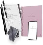 Rocketbook Core Reusable Smart Notebook | Innovative, Eco-Friendly, Digitally Connected Notebook with Cloud Sharing Capabilities | Lined, 6" x 8.8", 36 Pg, Pink, with Pen, Cloth, and App Included