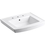 Kohler K-2358-8-0 Archer Pedestal Lavatory Basin with 8-Inch Centers (White)