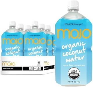 MOJO Organic Coconut Water | Hydration Drink & Sports Drink | Electrolytes Beverage 1043 mg | Vitamin B & C | Hydration Drink for Skin & Body | 33.8 Oz (Pack Of 6)