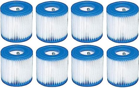 INTEX 29007E Type H Pool Filter Cartridge: For INTEX Filter Pumps – Easy-To-Clean – Dacron Paper – Efficient Filtration – 8 Pack