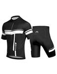 INBIKE Cycling Jerseys for Men Shorts Cycle Short Mens Bike Mountain Clothing Shorts Biking Gel Padded T Shirt Suits (L)