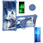 jioeuinly BLU C5 MAX 2022 Case Compatible for BLU Studio X5 MAX 2022 Phone Case Cover [with Tempered Glass Screen Protector][Hard PC + Soft Silicone][Luminous Effect] YGL-LAN