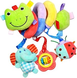 Newborn Baby Infant Toy Cute Deer Stroller Soft Plush Hanging Bed Spiral Toy - Frog