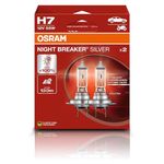 OSRAM NIGHT BREAKER® SILVER, H7, halogen headlight lamps, Hanging folding box (2 lamps)