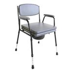 Pepe - Commode Toilet Chair for Bedroom Padded, Bedside Commodes with Bucket, Disabled Toilet Seat Frame, Commode Chairs for Disabled and Elderly, Toilet Frame with Seat, Chamber Pot for Adults