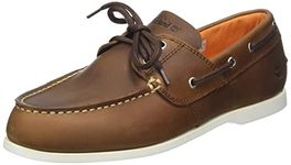 Timberland Men's Cedar Bay 2 Eye Boat Shoe, Dk Brown Full Grain(Grain 41), 9.5 UK