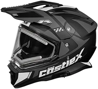 Castle X CX200 Wrath Dual Sport Electric Snow Helmet (Matte Charcoal - Large)