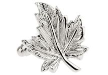 MRCUFF Maple Leaf Leaves Pair Cufflinks in a Presentation Gift Box & Polishing Cloth