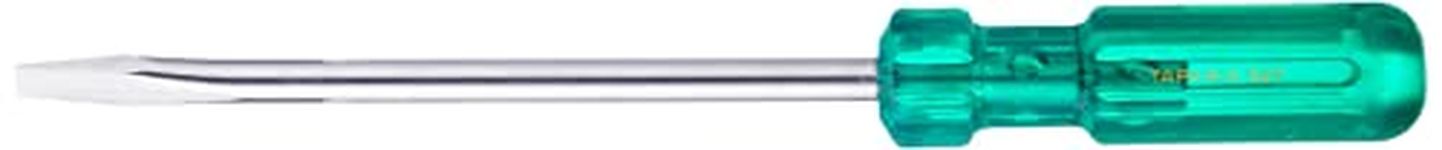 Taparia 927 Steel (10.0 x 1.2mm) Flat Tip Screw Driver (Green and Silver)