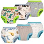 BIG ELEPHANT Potty Training Pants for Baby Boys' 100% Cotton Waterproof Training Underwear, 5T