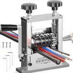 Serplex® 6-IN-1 Manual Wire Stripper Machine Drill-Operated Wire Stripper Tool with Hand Crank 3-17mm Dia Cable, Manual Wire Stripping Machine with 6 Tracks & 5 Carbide Blade, for Wire Stripping
