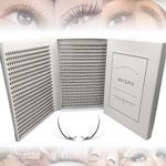 Wispy | 1200 Fans | XXL Box - Speedy strips | Premade wispy volume fans for professional eyelash extension, promade lash tool | Premade spike + Volume Fans | Handmade in Vietnam (5D | CC curl | 13-16mm)