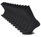 AND1 Men's Athletic Arch Compression Cushion Comfort Crew Socks (12 Pack), Size Shoe Size: 6-12.5, Charcoal Gray