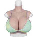 YRZGSAWJ Silicone Breastplate K Cup, S Cup, Z Cup Huge Breast Forms Silicone Filled Fake Boobs For Crossdressers, Cosplay (ivory whitte, Z cup)