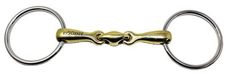 PRORIDER SS Copper Loose Ring Dog Bone Snaffle Horse Bit 5" Mouth Equine Tack 35521B