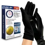 Full-Length Copper Arthritis Compression Gloves, Hand Brace for Arthritis Pain and Support by Dr. Arthritis (Large)