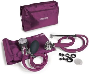 Lumiscope Professional Blood Pressure Kit - Stethoscope, Manual BP Cuff, Sphygmomanometer - Orchid