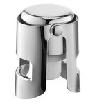 BETTFOR Champagne Stoppers with Stainless Steel Champagne Saver with Food Grade Silicone Leak proof Keep Fresh Suitable for Champagne, Cava, Prosecco and Sparkling（Silver，1Pack）