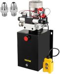 VEVOR Hydraulic Power Unit 12 Volt Dump Trailer Hydraulic Pump Double Acting 12 Quart Hydraulic Pump Electric Hydraulic Cylinder Pump with Brass Pressure Gauge for Dump Trailer Lift Gates & Trucker