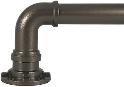 Decopolitan Industrial Wrap Around Telescoping Curtain Rod Set, 72-144", Bronze