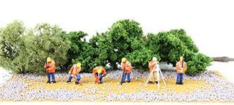 Bachmann Trains - Miniature Scale Figures - Highway Maintenance Crew (6pcs/pk) - HO Scale