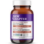 New Chapter Men's Multivitamin for Immune, Stress, Heart + Energy Support with Fermented Nutrients - Every Man's One Daily, Made with Organic Vegetables & Herbs, Non-GMO, Gluten Free - 30 ct