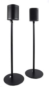 ynVISION.DESIGN Fixed Height Floor Stand Compatible with Sonos One, SL and Play:1 Speaker | 2 Pack | YN-ONE Pair (Black)